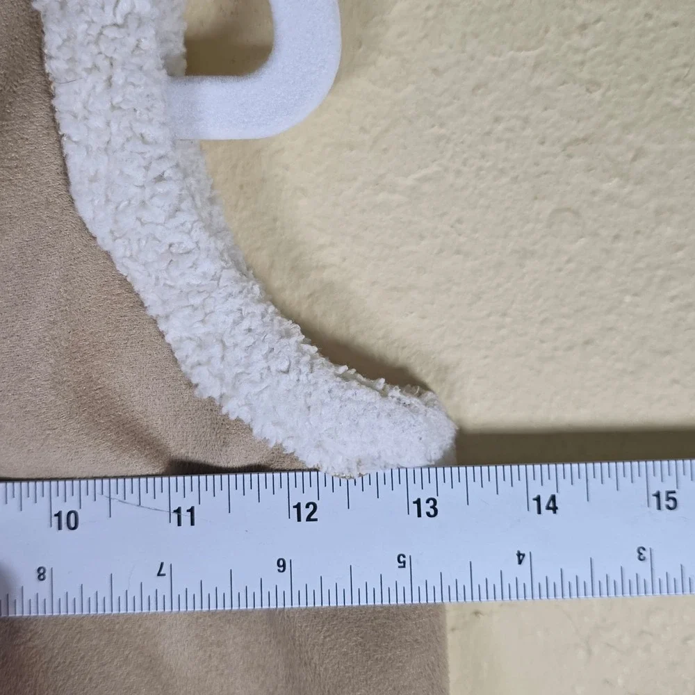 Old Navy Sherpa Vest Creme Caramel Faux Suede sherpa western Toggle Closure 5T